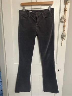 Charcoal Corduroy Flare Jeans - Classic Everyday Look